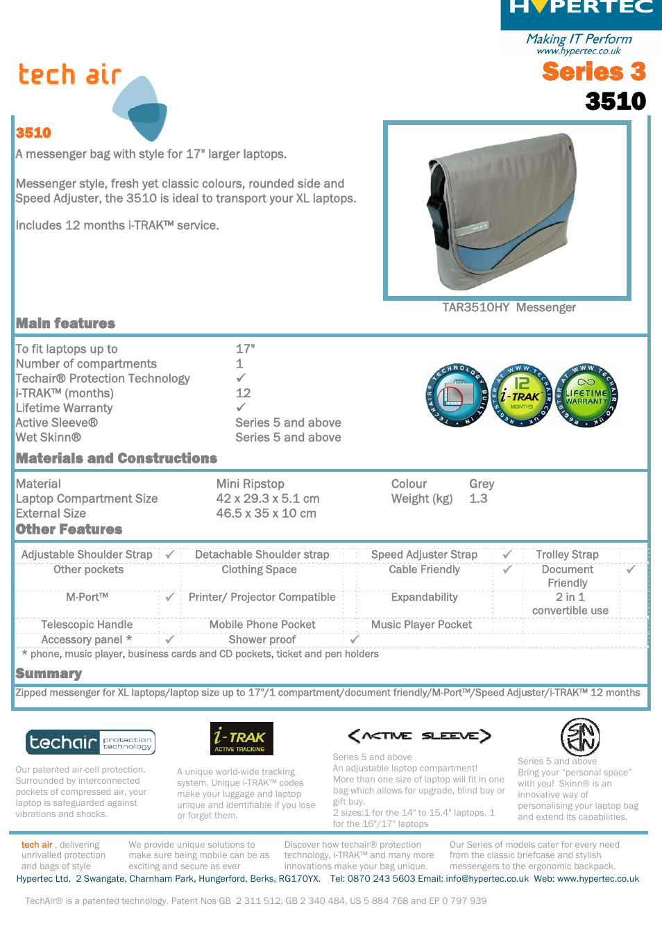 Hypertec 3510 User Manual | 1 page