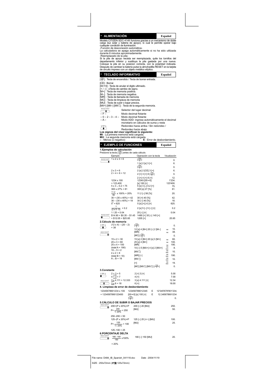 CITIZEN SDC-414II User Manual | Page 3 / 16