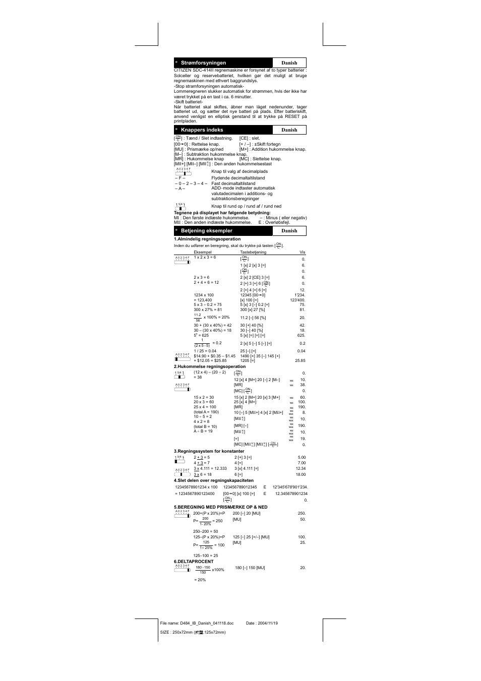 CITIZEN SDC-414II User Manual | Page 9 / 16
