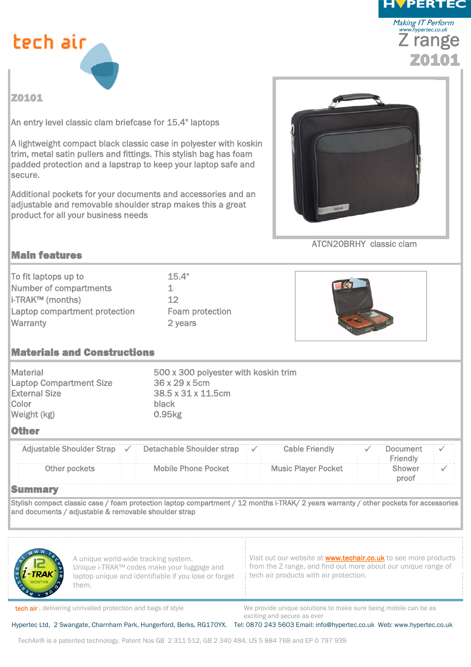 Hypertec Z0101 User Manual | 1 page