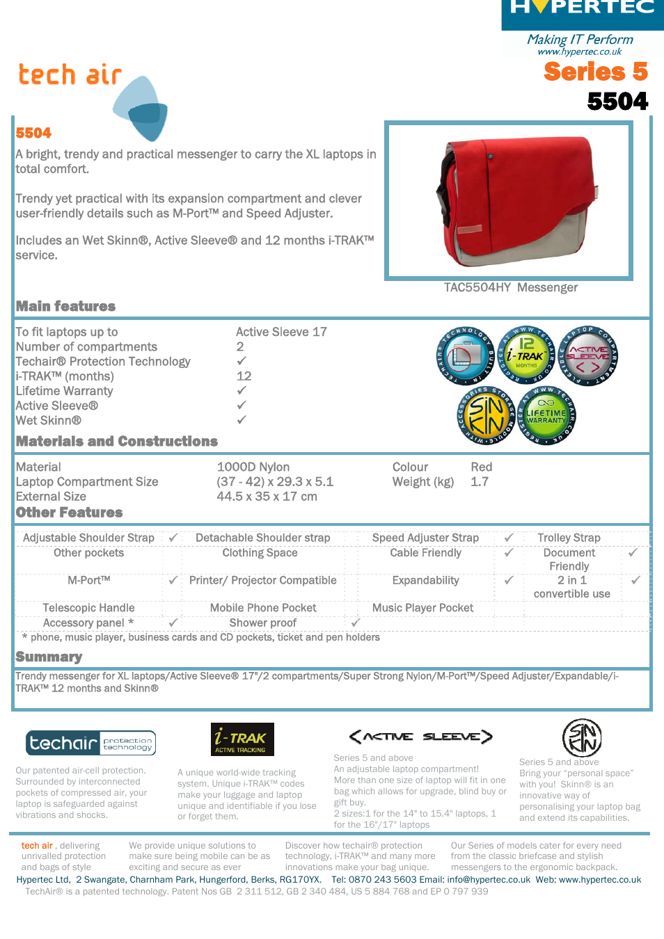 Hypertec 5504 User Manual | 1 page