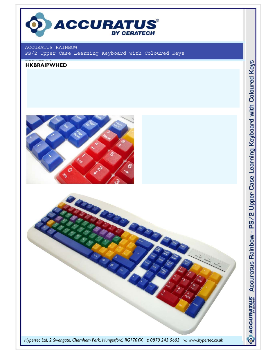 Hypertec HKBRAIPWHED User Manual | 1 page