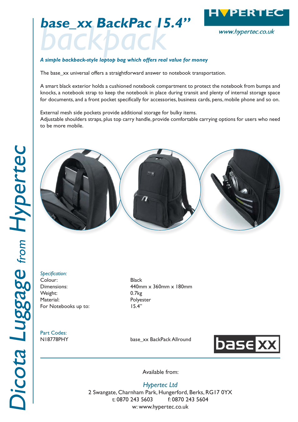 Hypertec N18778PHY User Manual | 1 page