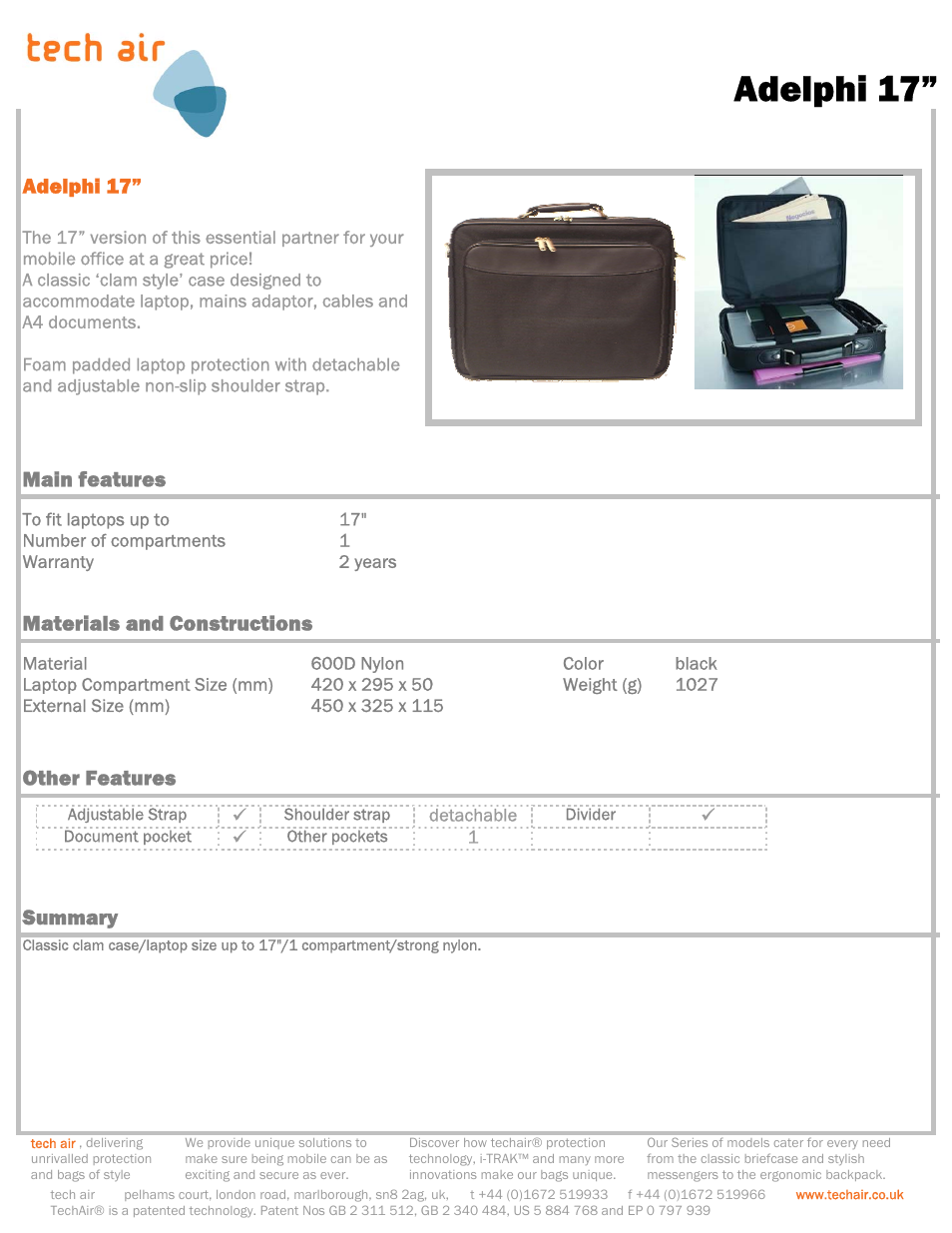 Hypertec Adelphi 17" User Manual | 1 page