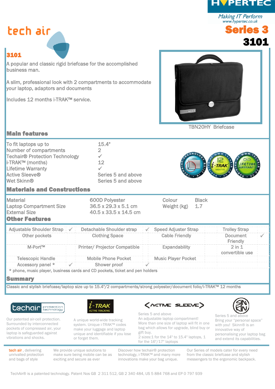 Hypertec 3101 User Manual | 1 page