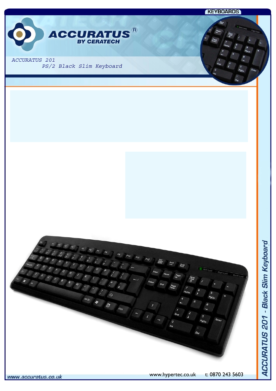 Hypertec KYBAC201-PS2BLKHY User Manual | 1 page