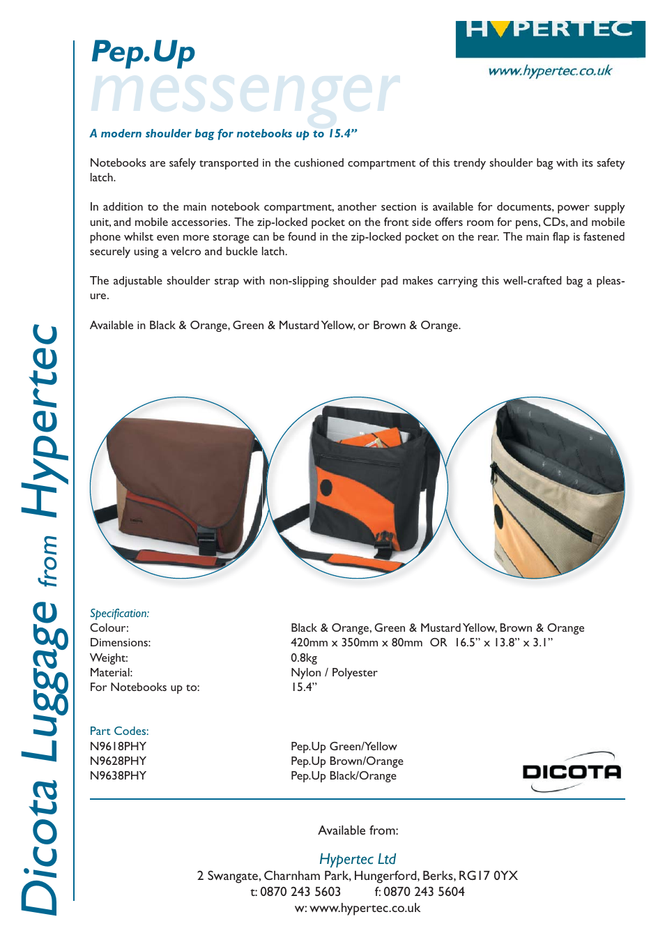 Hypertec N9618PHY User Manual | 1 page