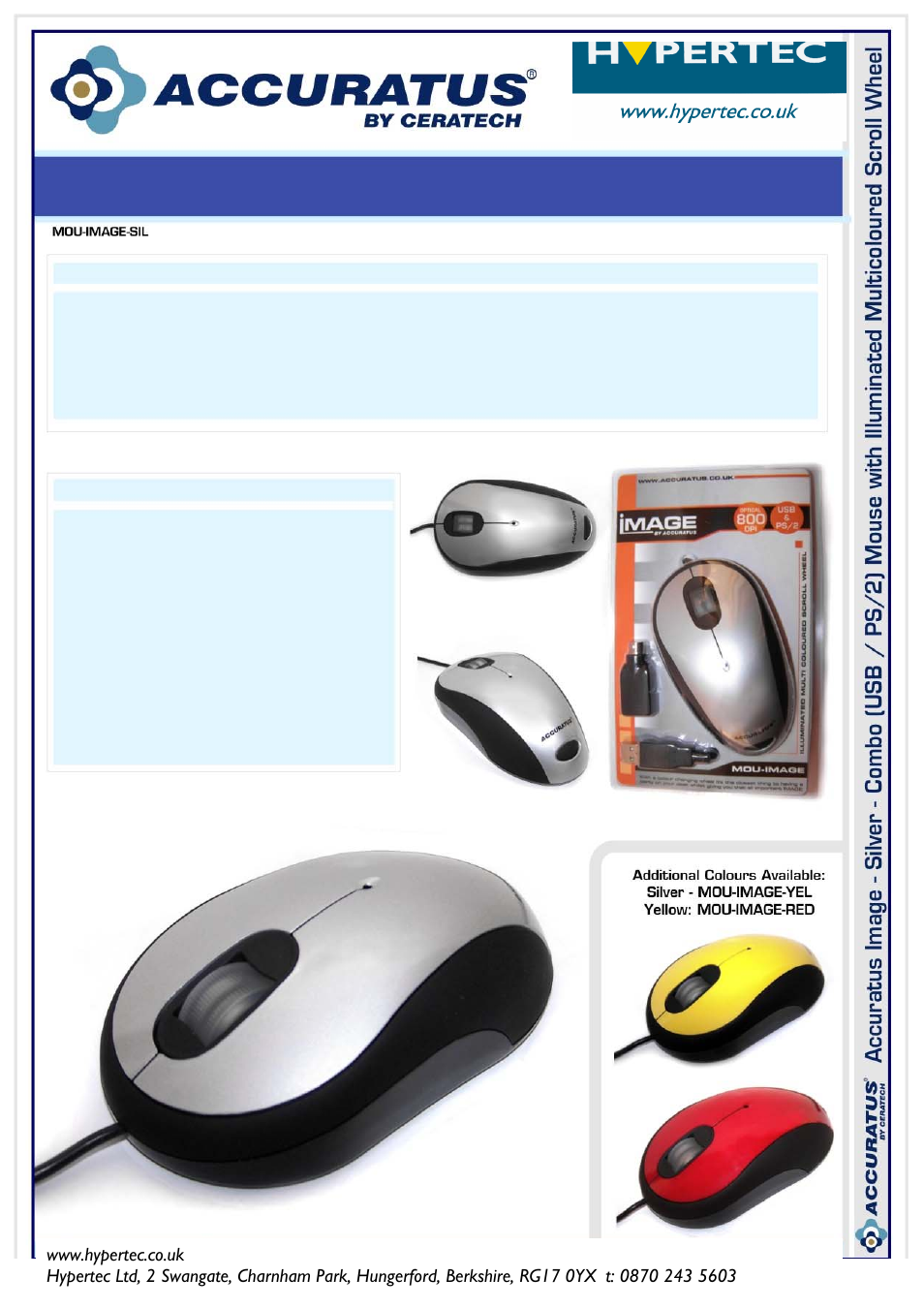 Hypertec Combo Mouse User Manual | 1 page