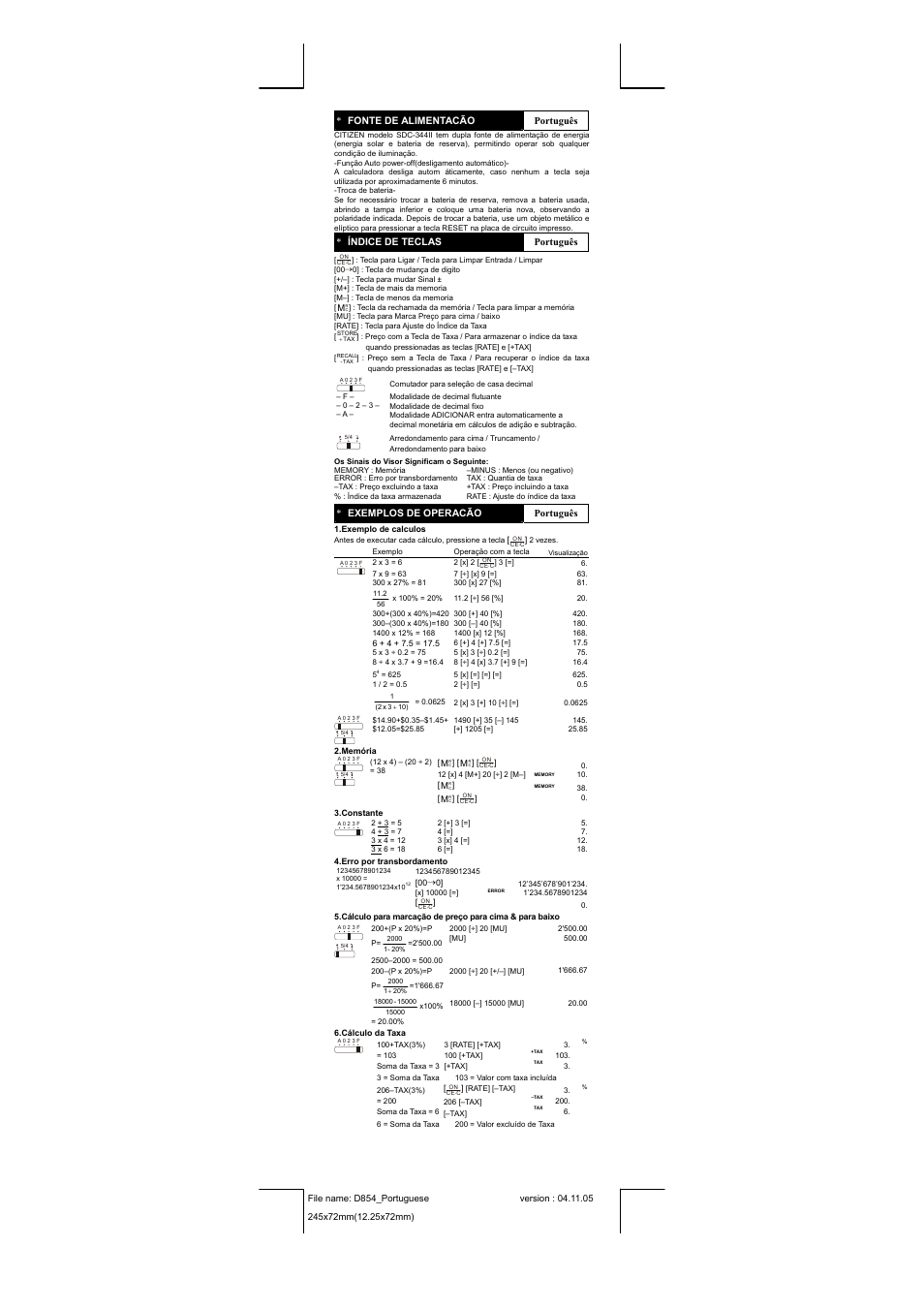 CITIZEN SDC-344II User Manual | Page 4 / 16