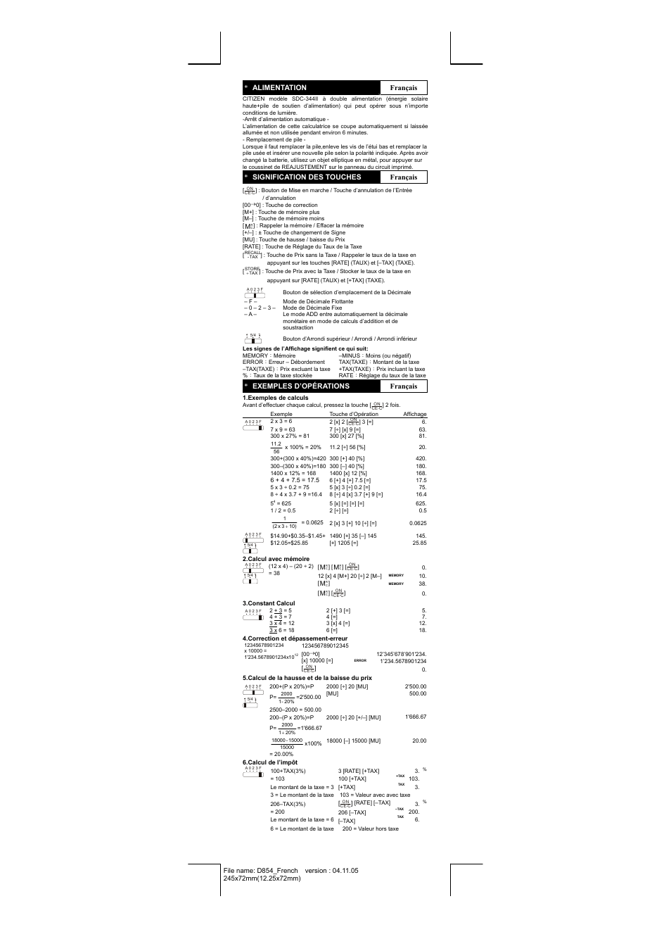 CITIZEN SDC-344II User Manual | Page 6 / 16