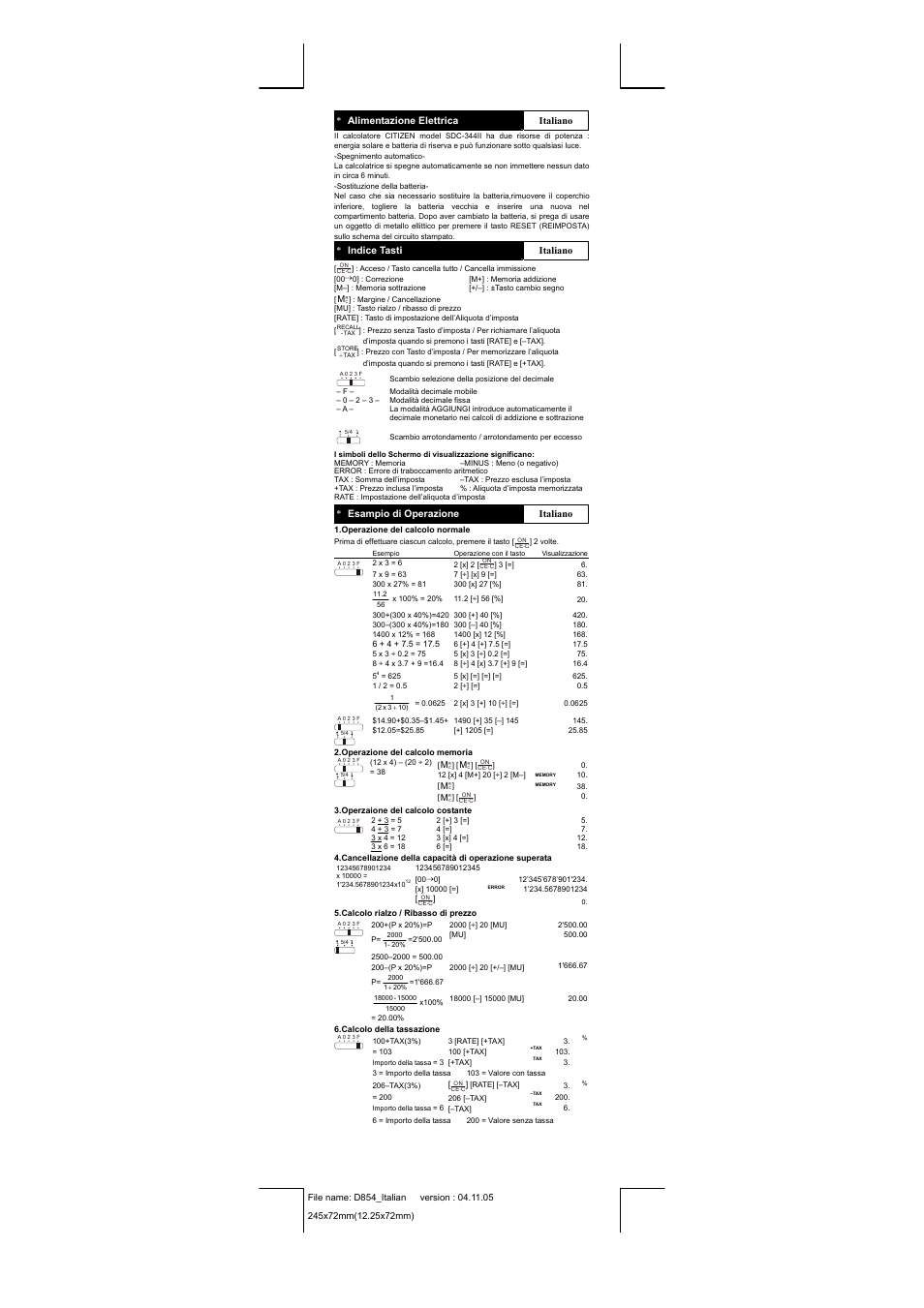 CITIZEN SDC-344II User Manual | Page 7 / 16