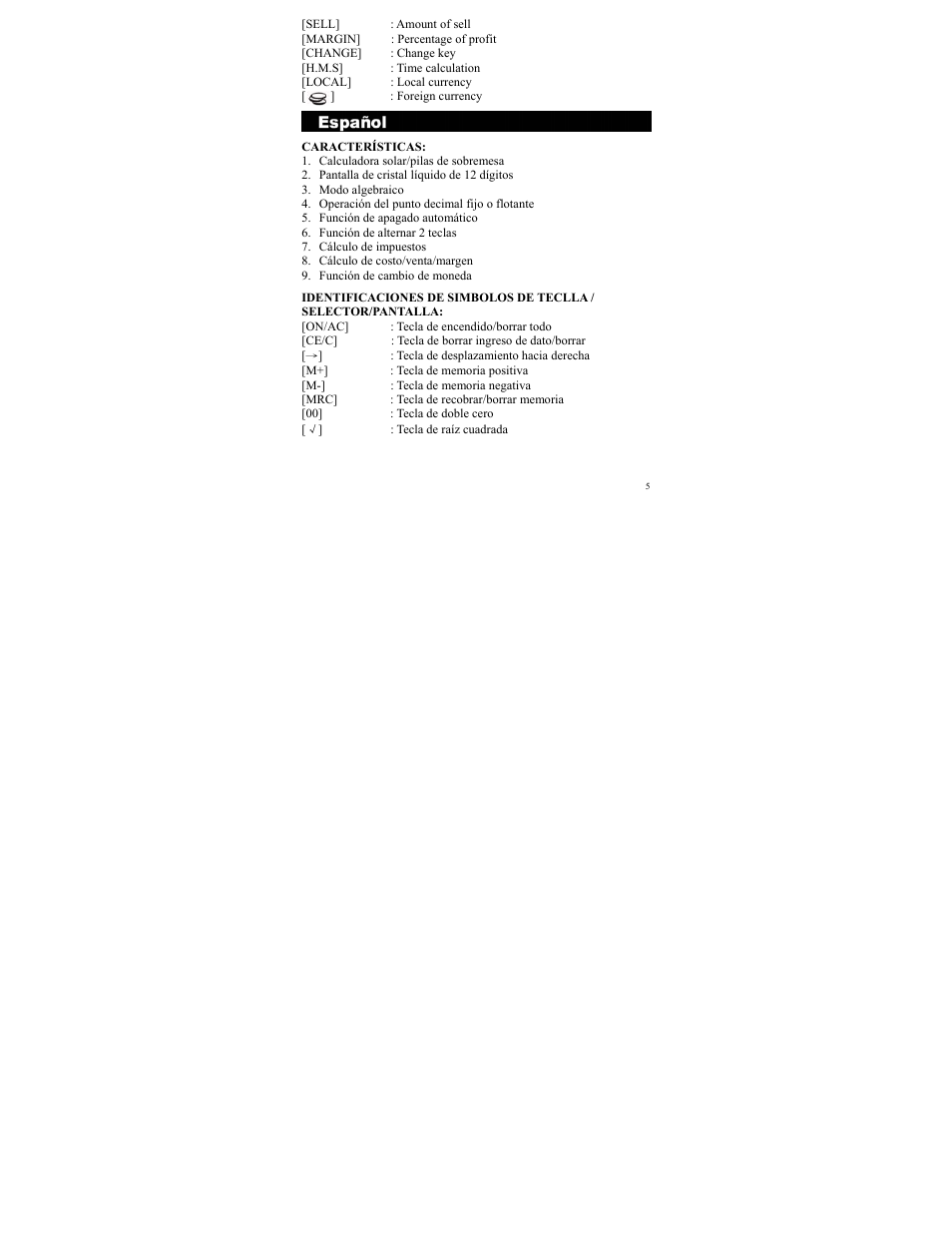 CITIZEN SDC-833A User Manual | Page 5 / 36