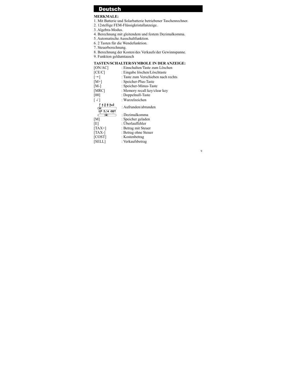 CITIZEN SDC-833A User Manual | Page 9 / 36