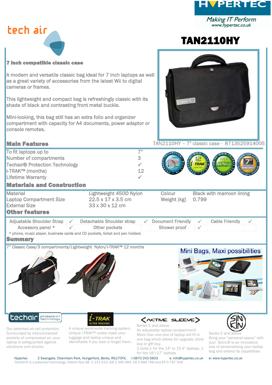Hypertec TAN2110HY User Manual | 1 page