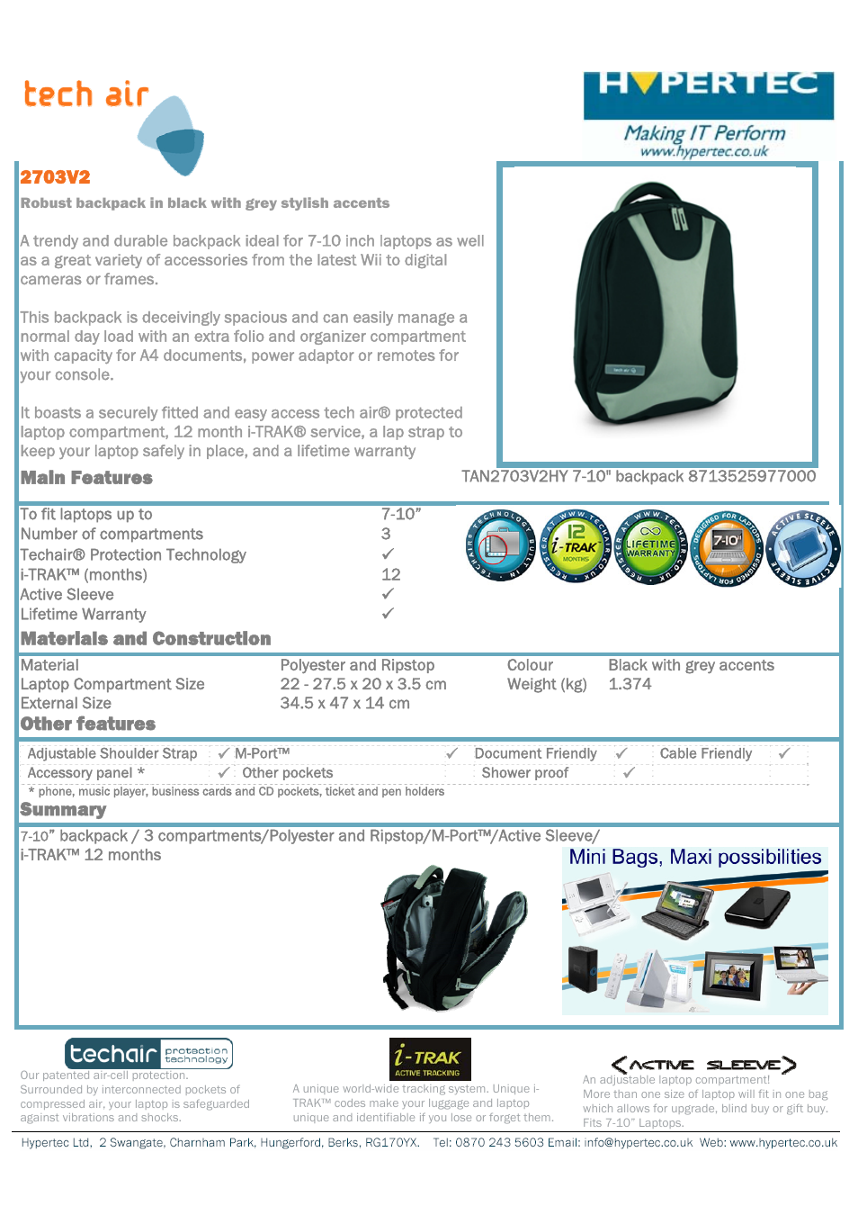 Hypertec 2703V2 User Manual | 1 page