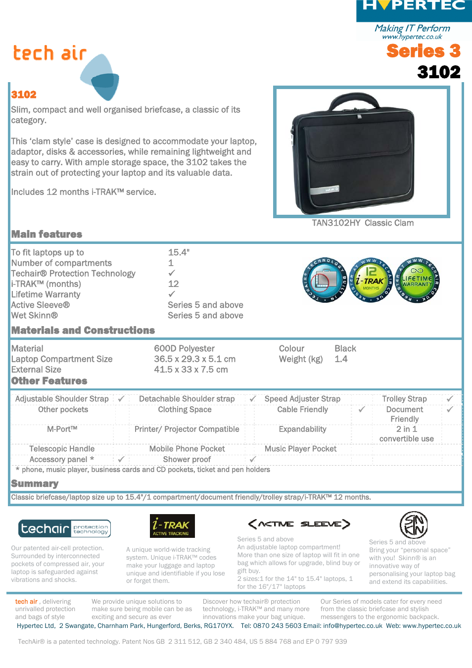 Hypertec 3102 User Manual | 1 page