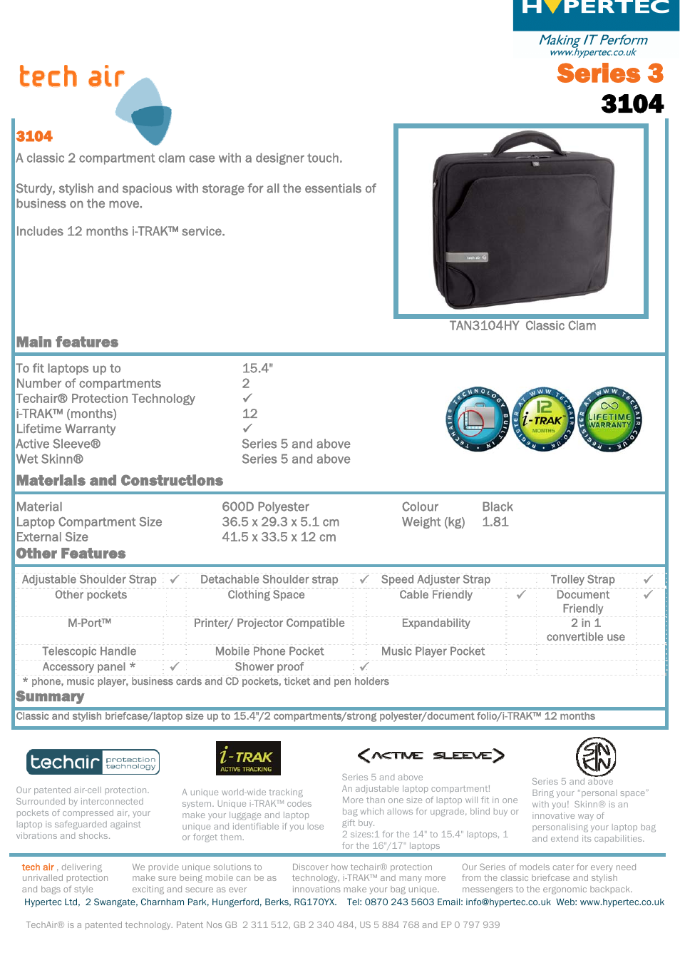 Hypertec 3104 User Manual | 1 page