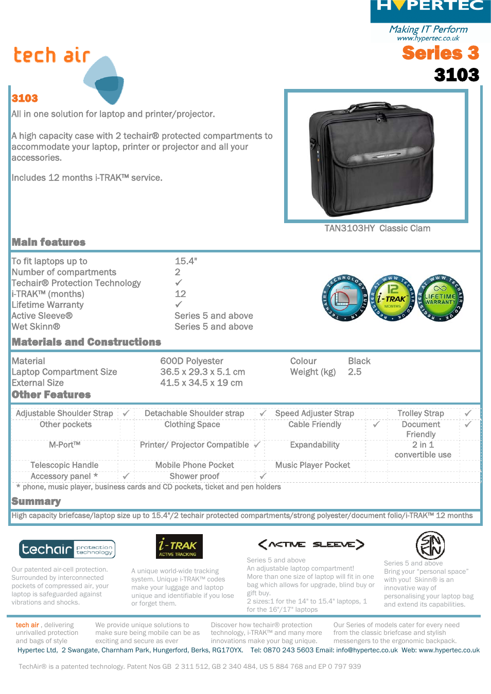Hypertec 3103 User Manual | 1 page