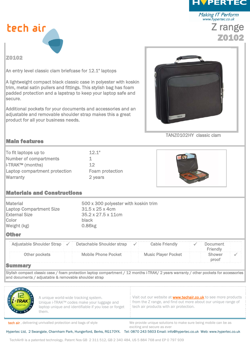 Hypertec Z0102 User Manual | 1 page
