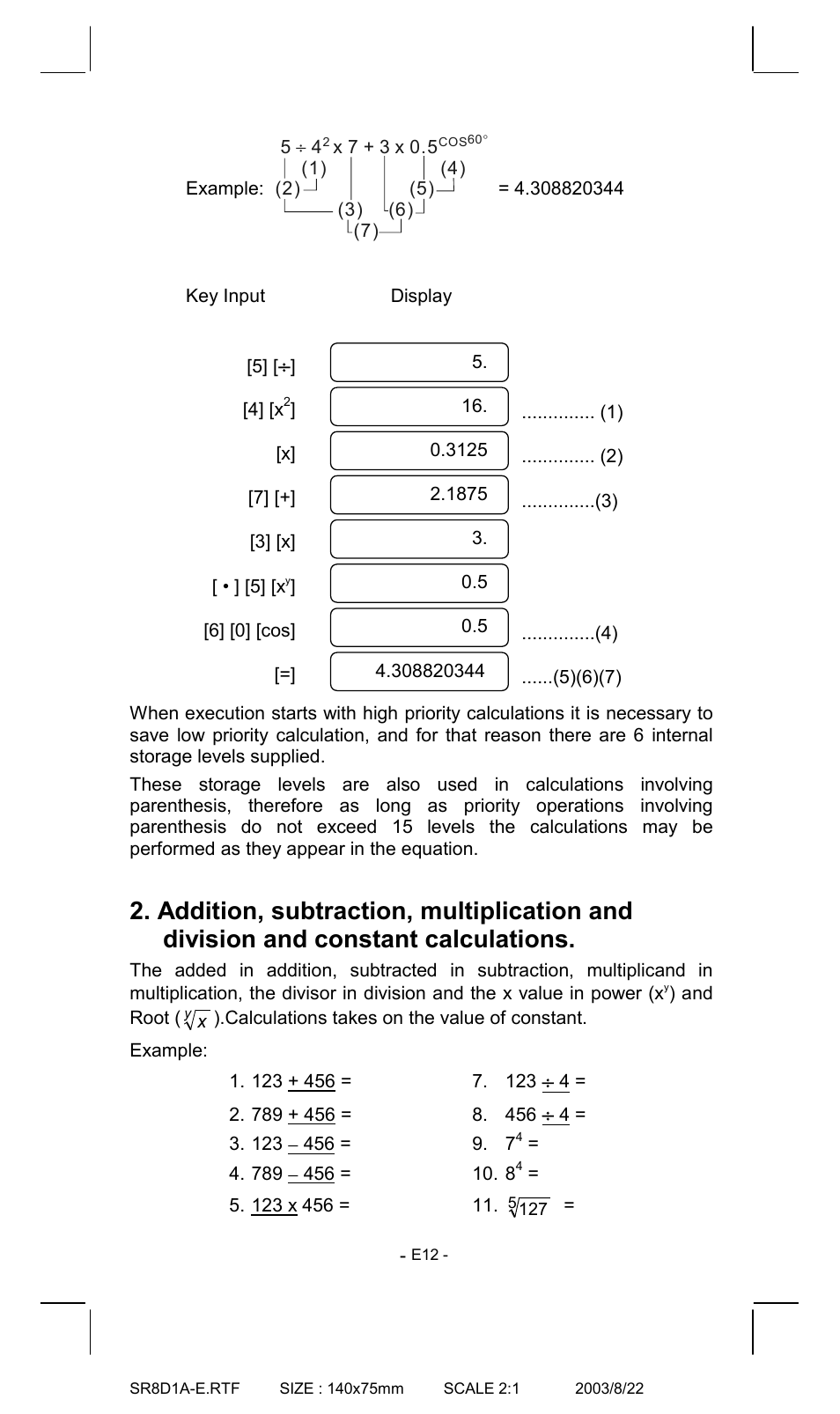 CITIZEN SR-135T User Manual | Page 12 / 18
