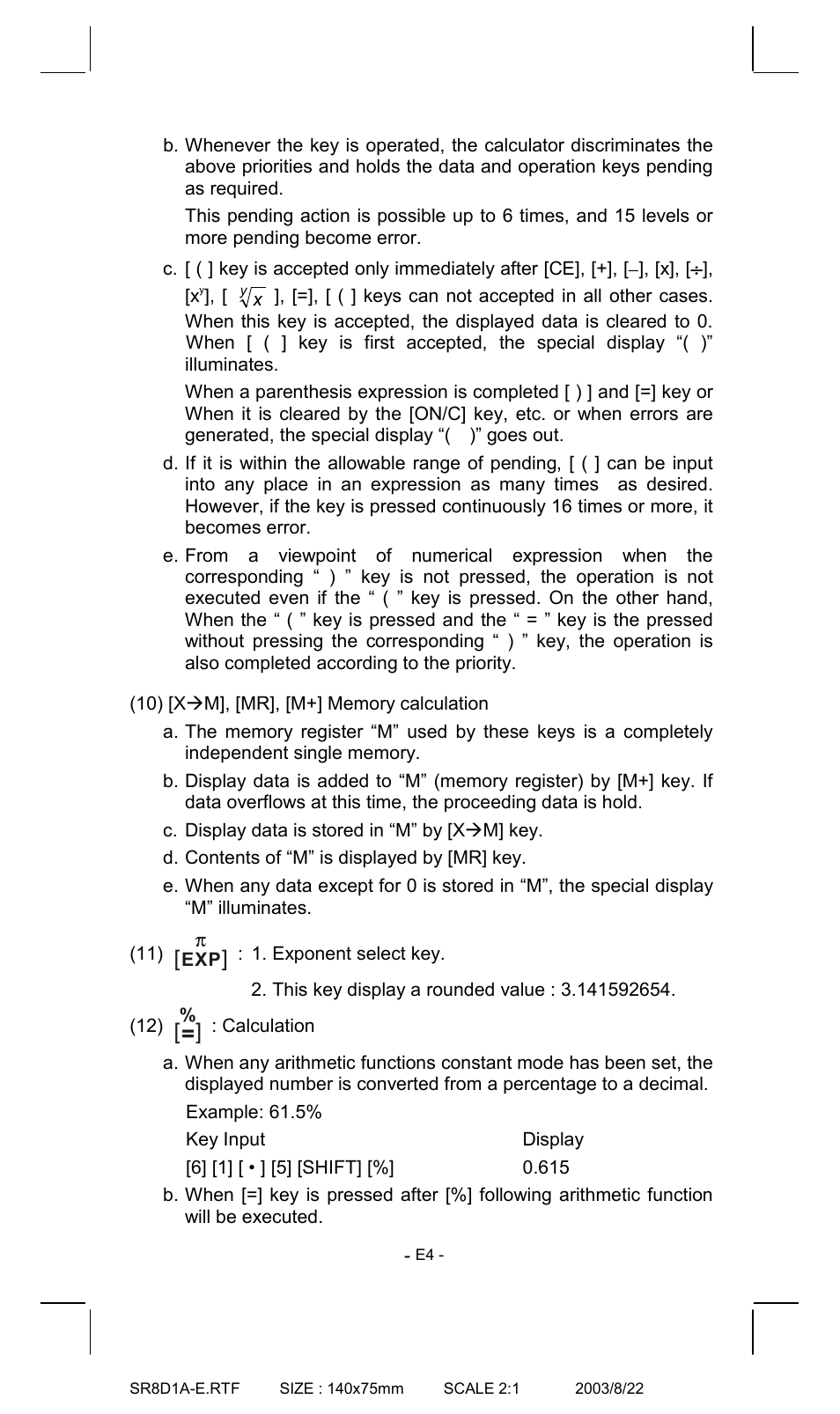 CITIZEN SR-135T User Manual | Page 4 / 18