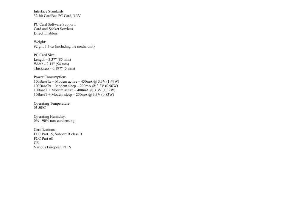 Specifications | Hypertec HYNEP61056 User Manual | Page 8 / 10