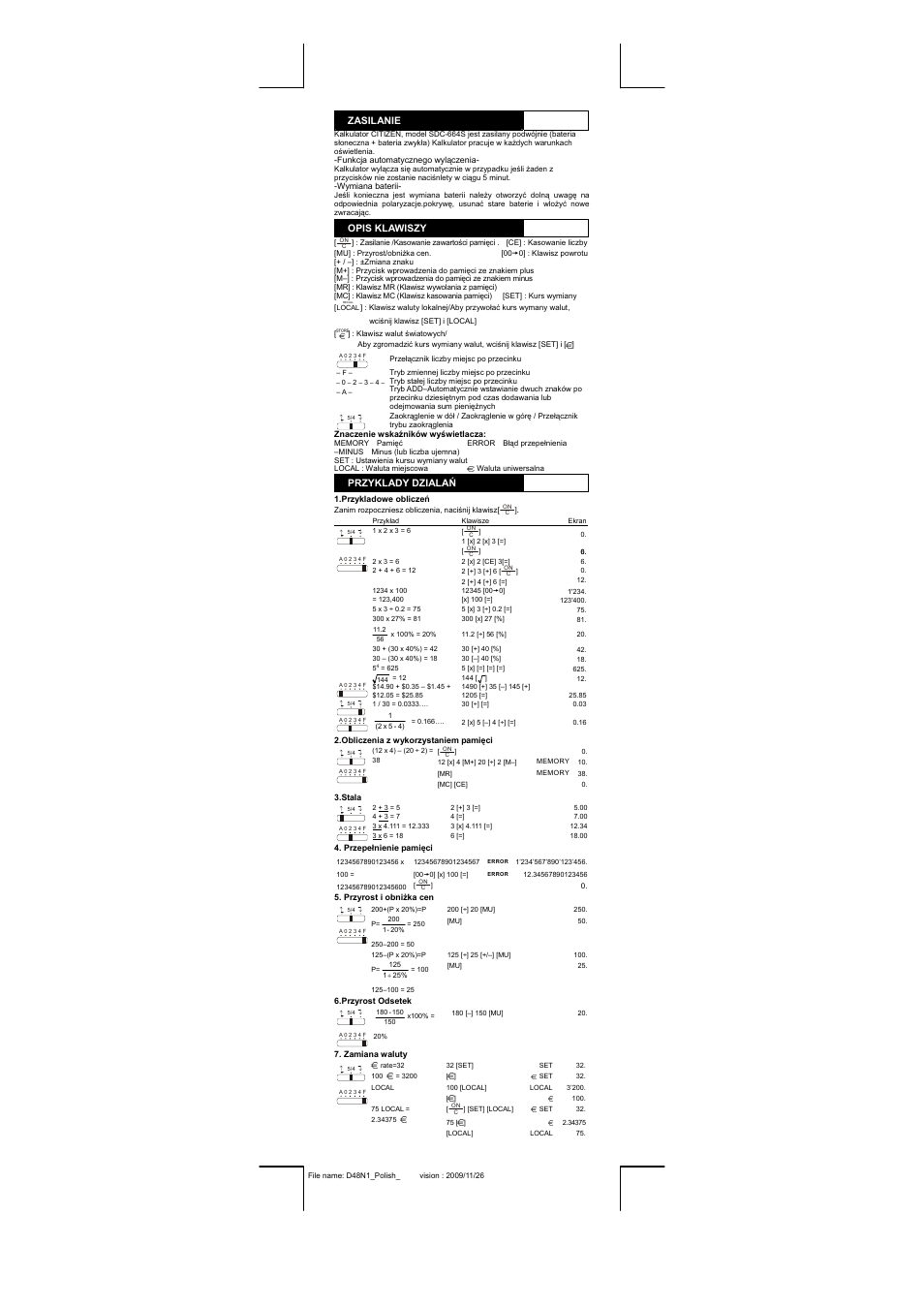 CITIZEN SDC-664S User Manual | Page 11 / 16