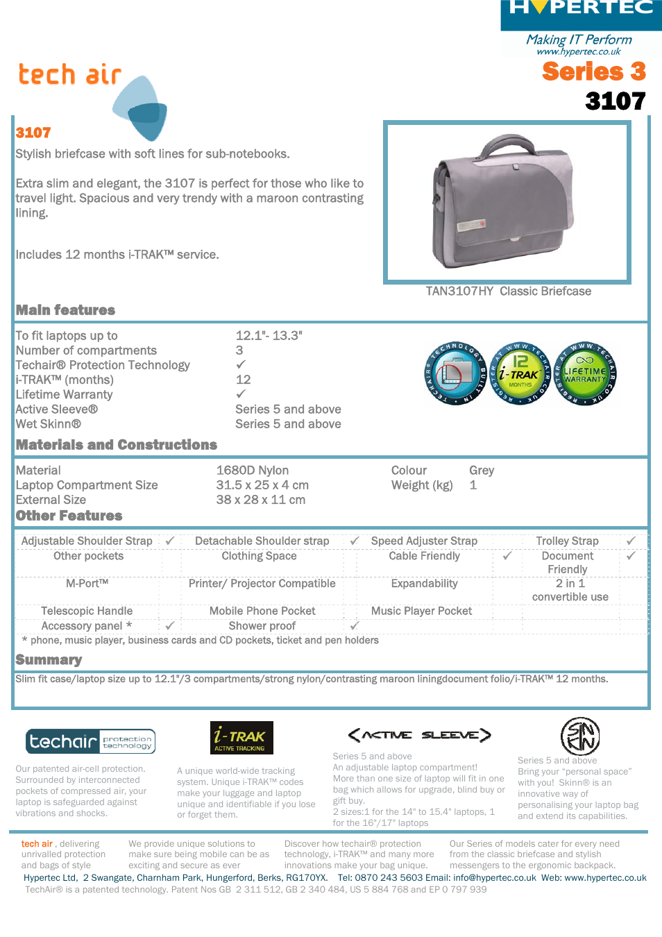 Hypertec 3107 User Manual | 1 page