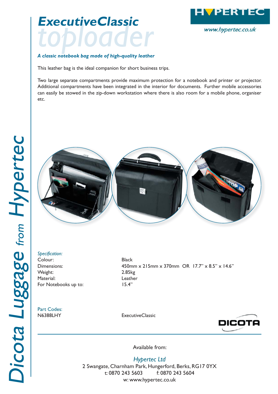 Hypertec ExecutiveClassic N6388LHY User Manual | 1 page