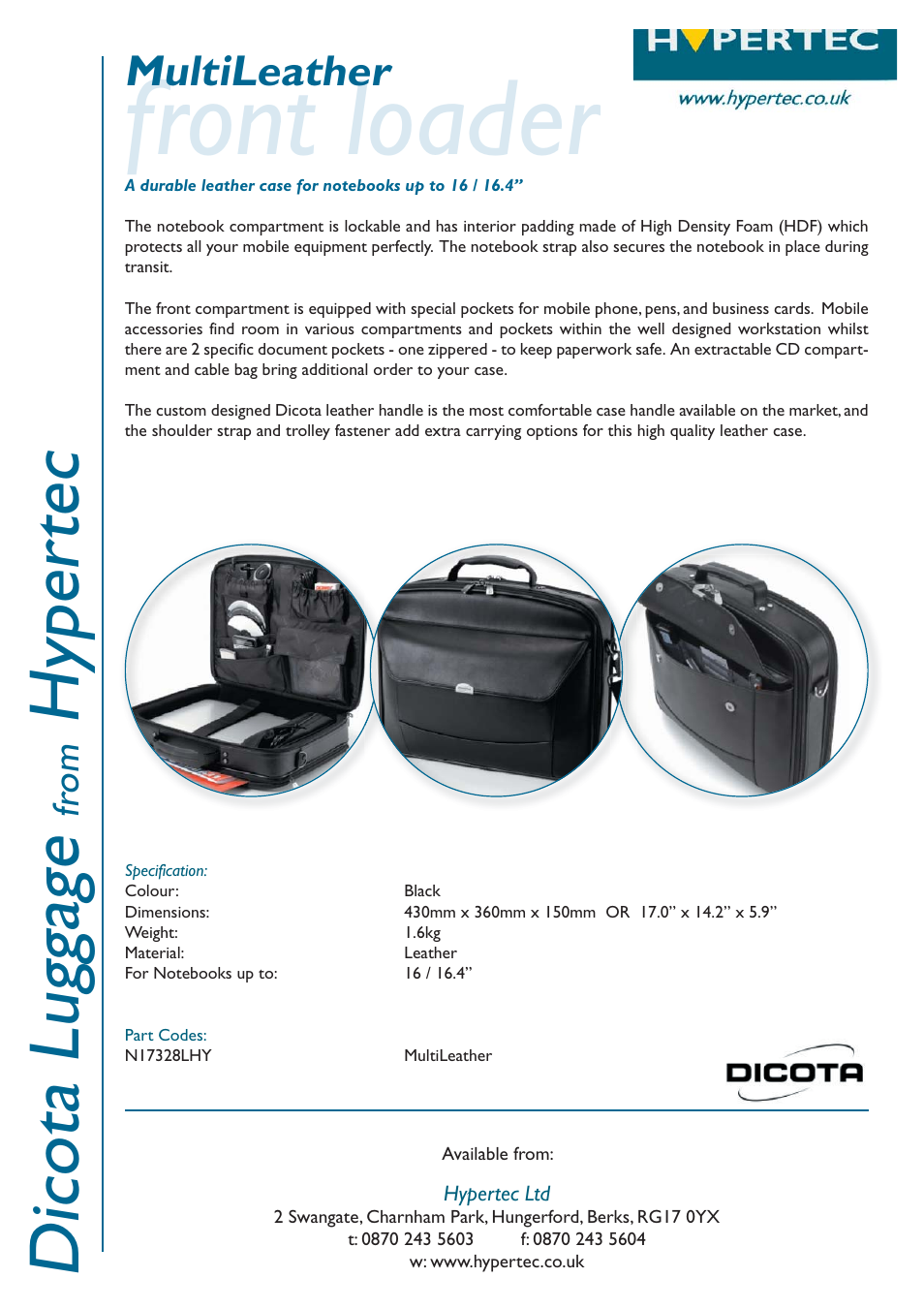 Hypertec N17328LHY User Manual | 1 page