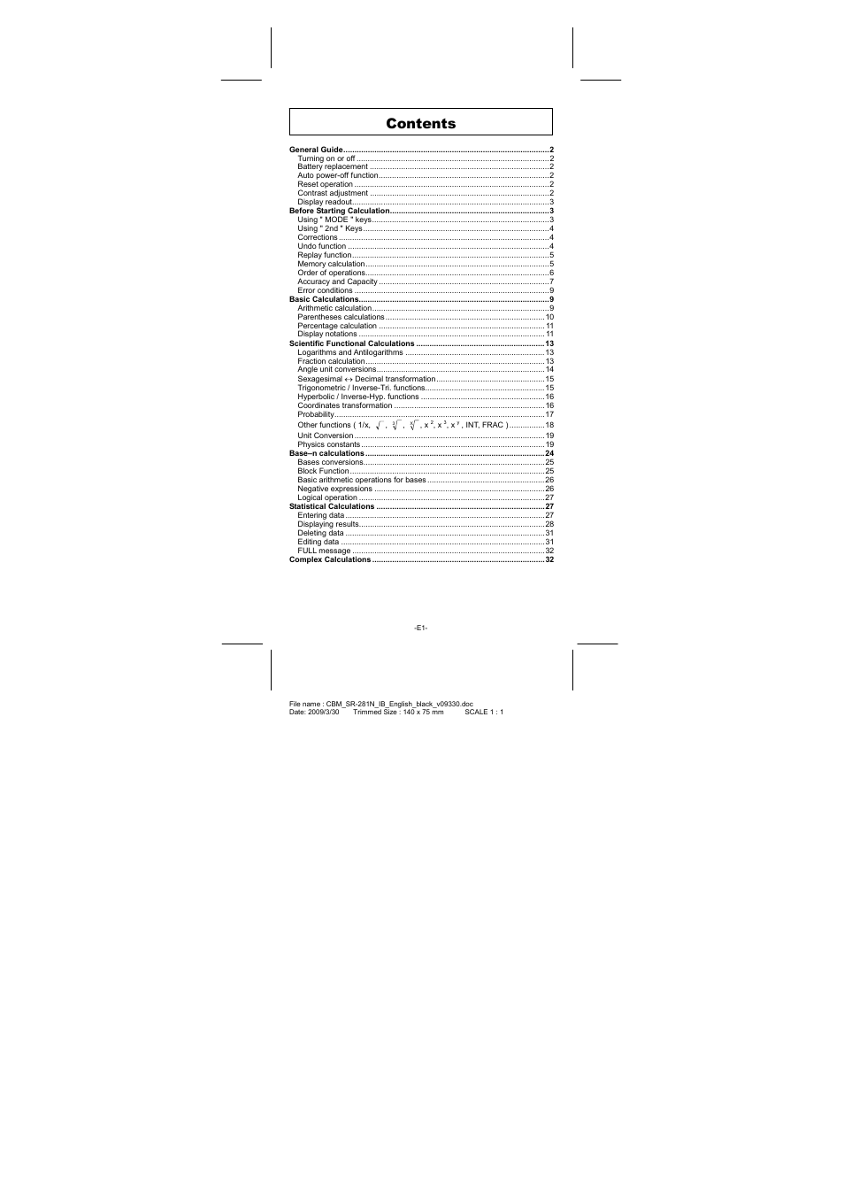 CITIZEN SR-281N User Manual | Page 2 / 339
