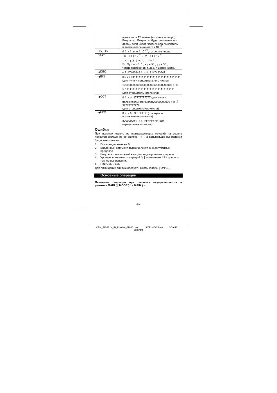 CITIZEN SR-281N User Manual | Page 278 / 339