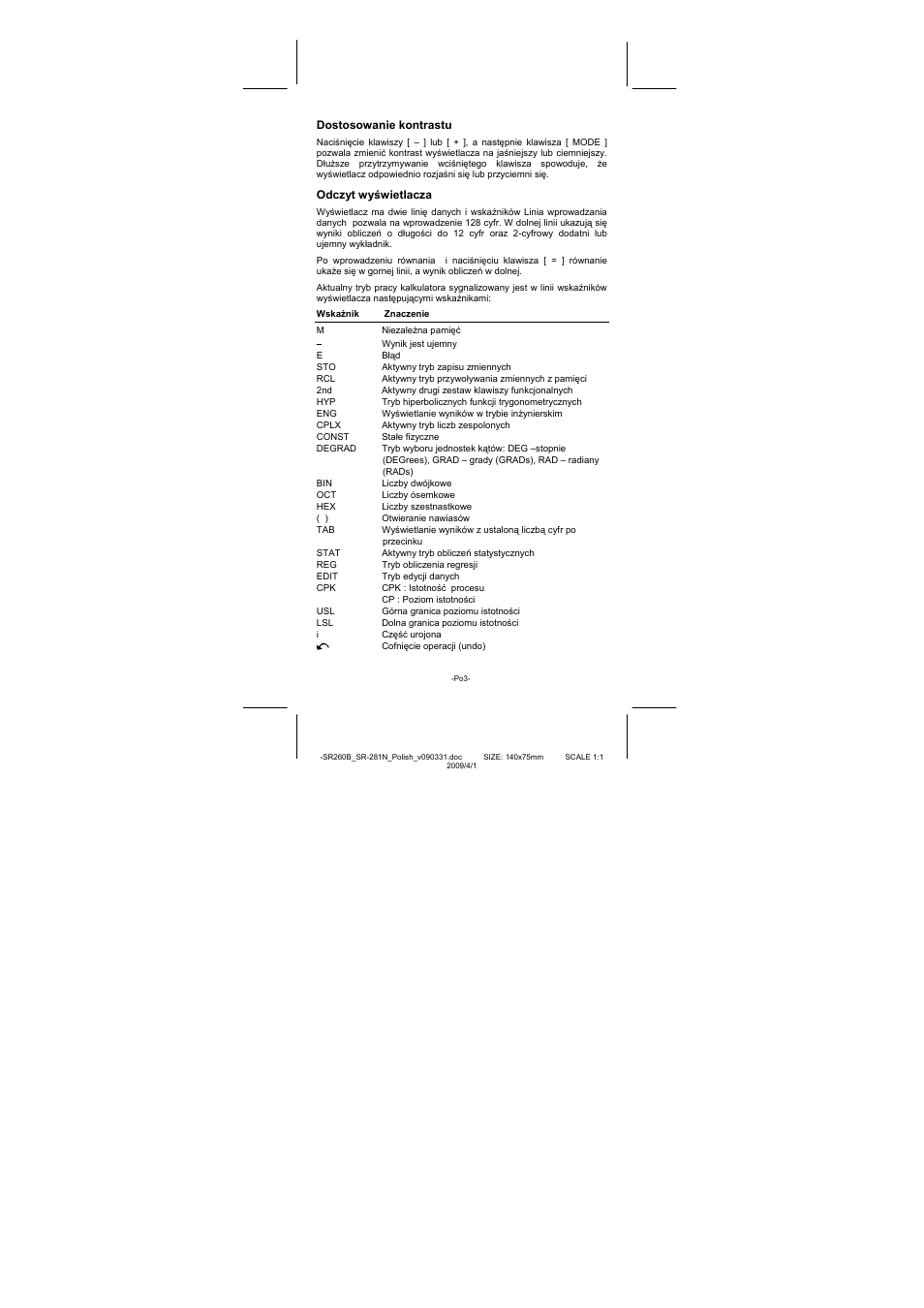 CITIZEN SR-281N User Manual | Page 306 / 339