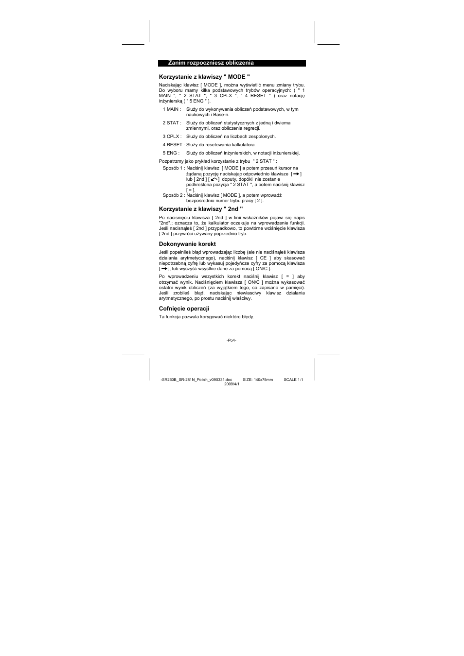 CITIZEN SR-281N User Manual | Page 307 / 339