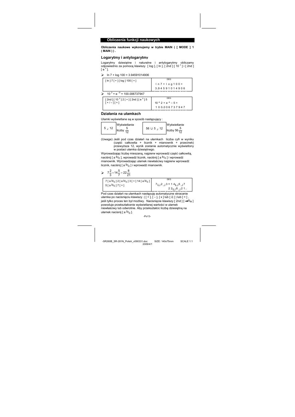 CITIZEN SR-281N User Manual | Page 316 / 339