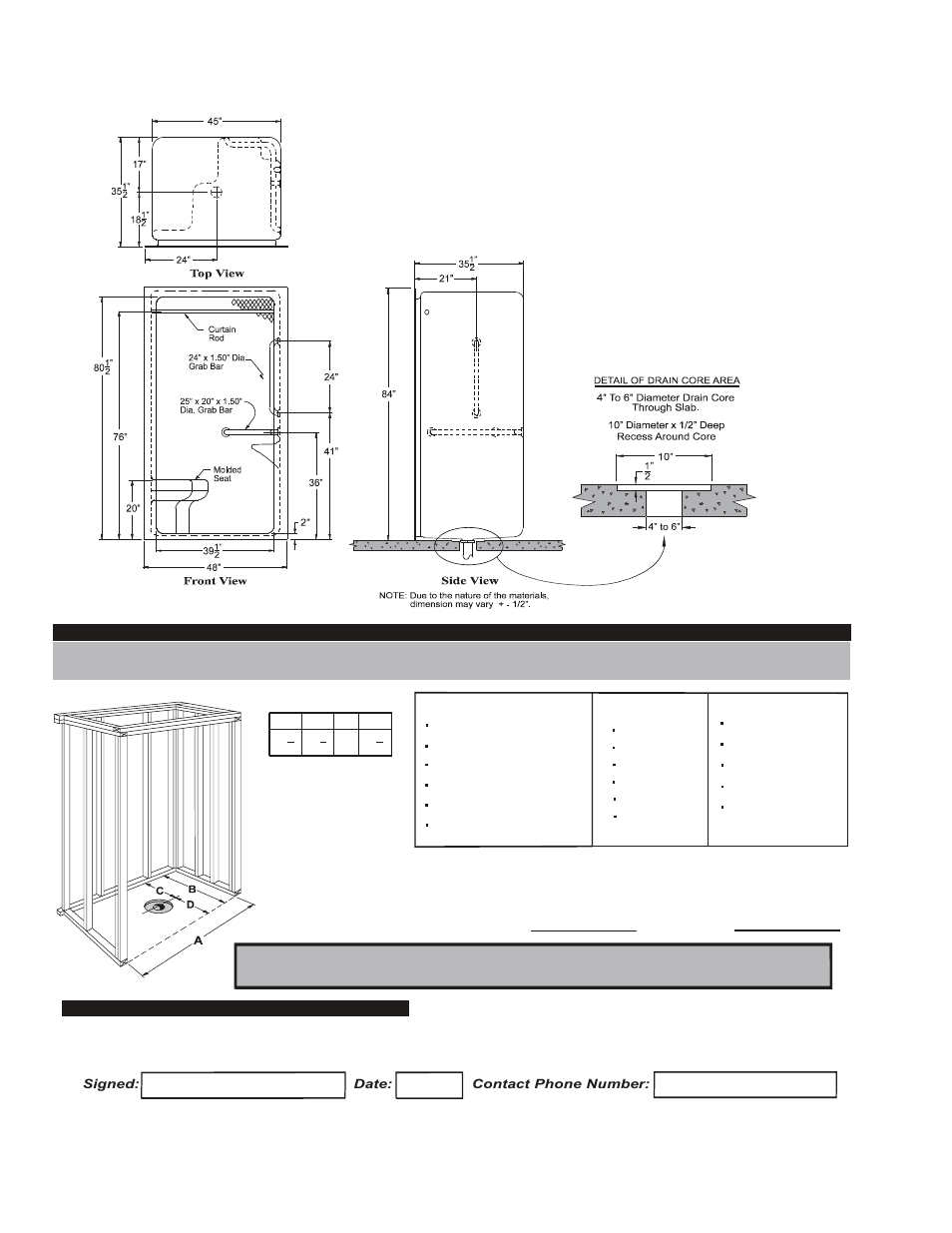 Package one - accessible model h 4836 ibs, Contractor | Hamilton Electronics A 6436 IBS User Manual | Page 66 / 68