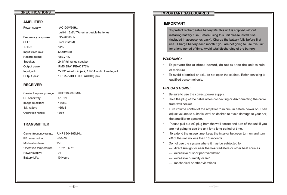 Т³гж 2 | Hamilton Electronics PA-85 User Manual | Page 2 / 5