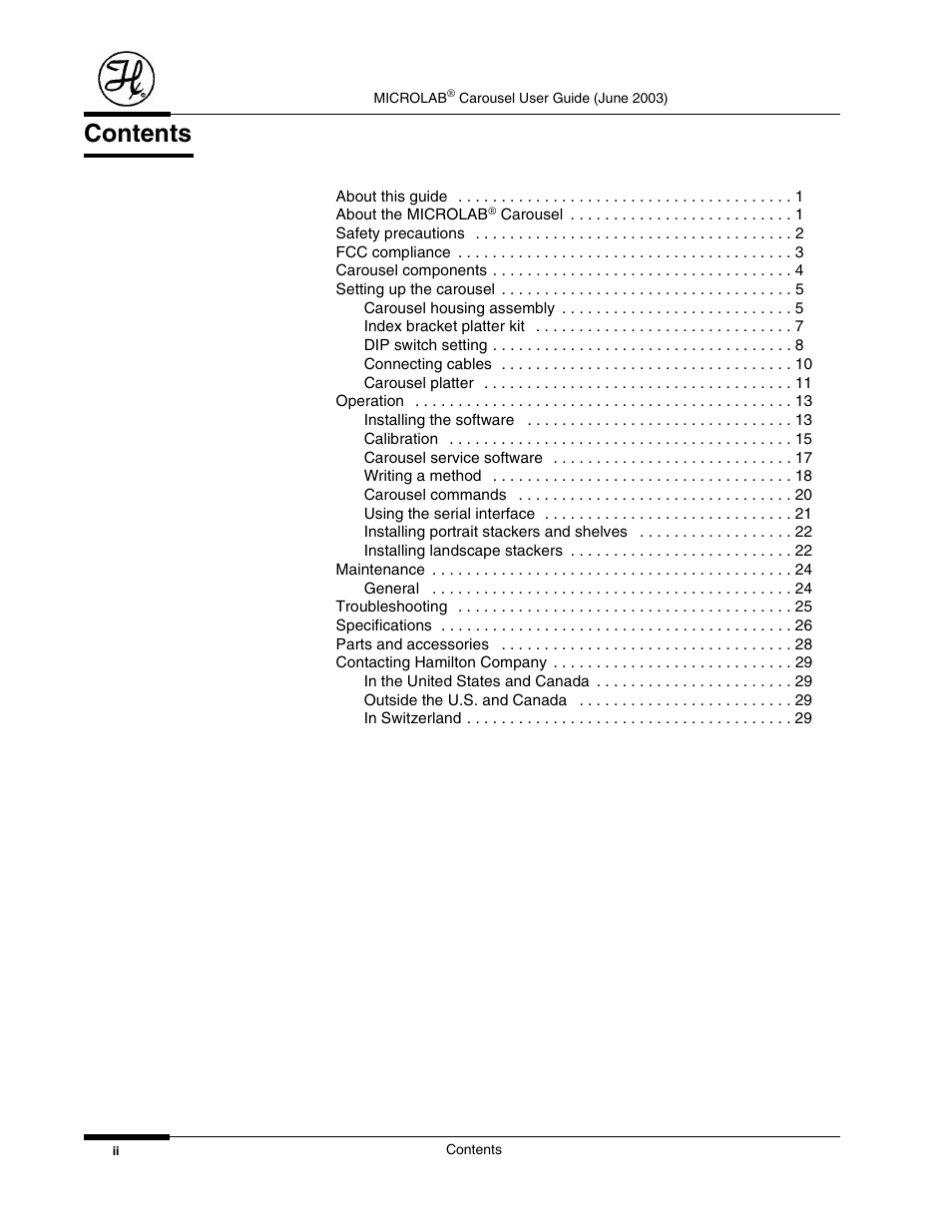 Hamilton Electronics MICROLAB 8534-01 User Manual | Page 2 / 33