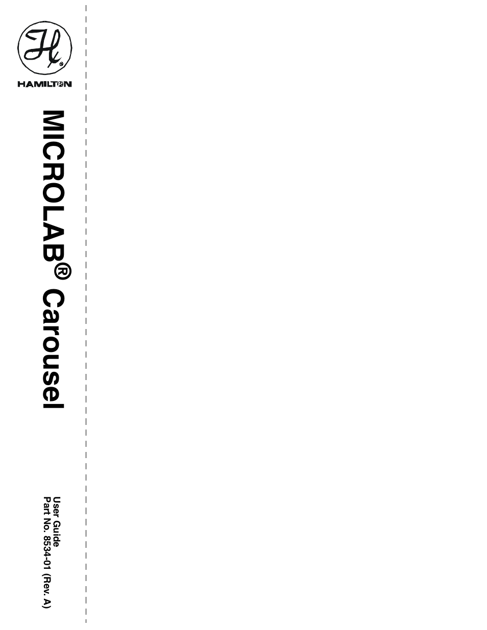 Microlab, Carousel | Hamilton Electronics MICROLAB 8534-01 User Manual | Page 33 / 33