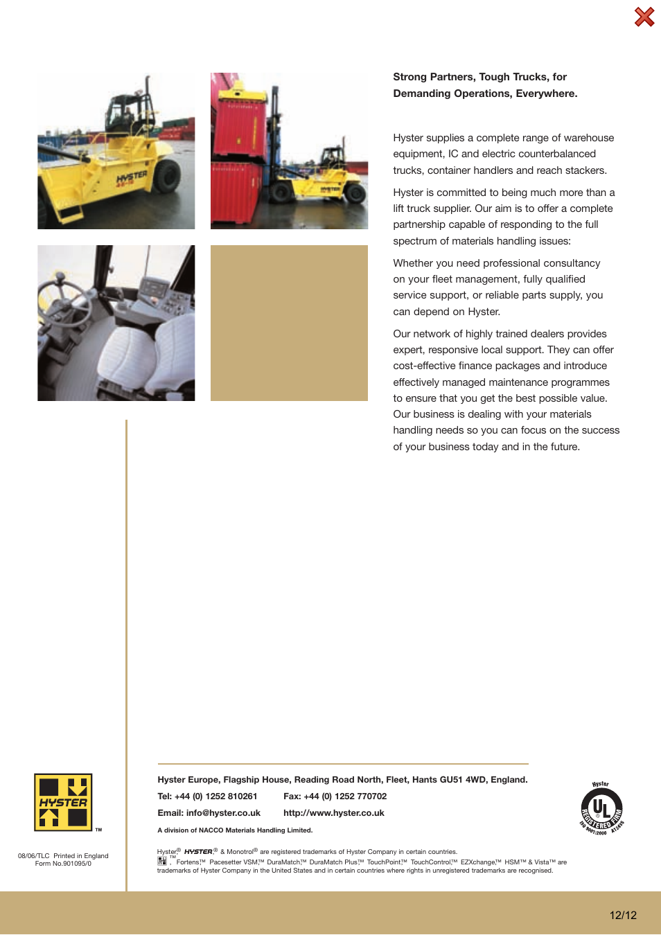 Hyster H40.00-50.00XM-16CH User Manual | Page 12 / 12