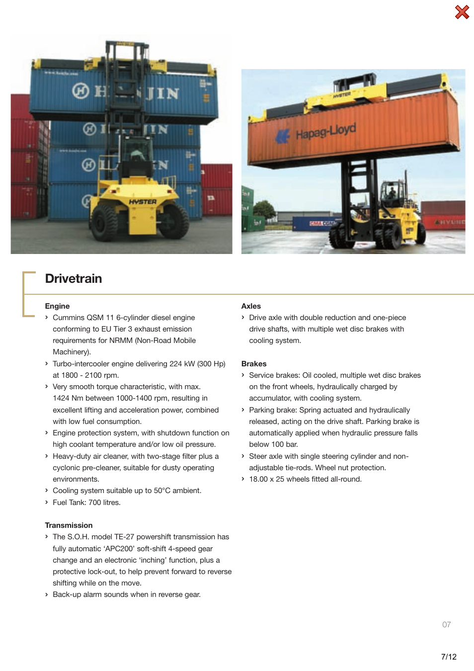 Drivetrain | Hyster H40.00-50.00XM-16CH User Manual | Page 7 / 12