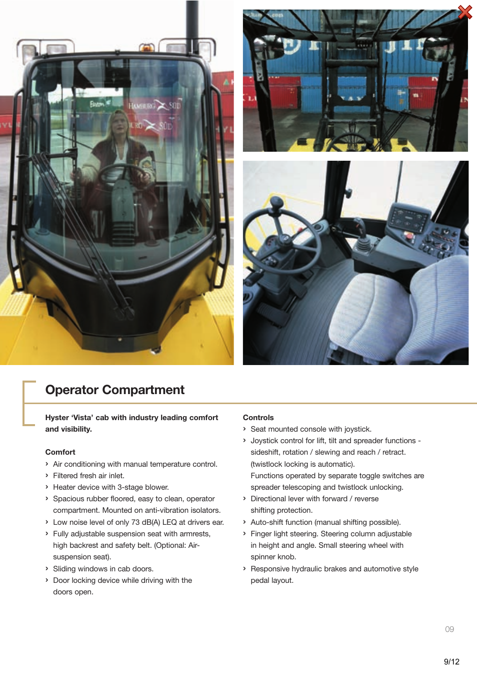 Operator compartment | Hyster H40.00-50.00XM-16CH User Manual | Page 9 / 12