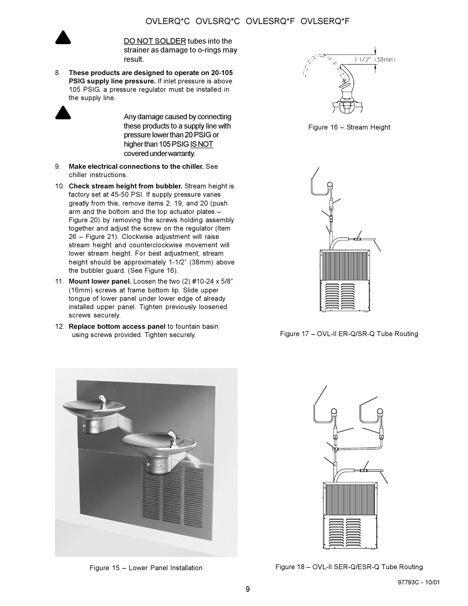 Caution | Halsey Taylor OVL-II SR-Q User Manual | Page 9 / 12