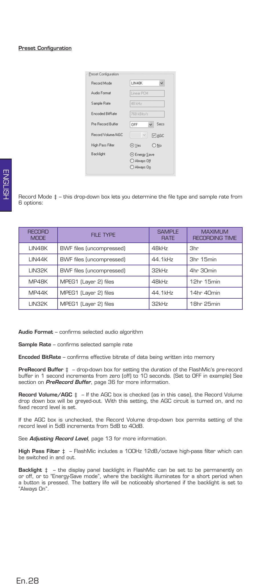 En.8, English | HHB comm DRM85 User Manual | Page 29 / 49