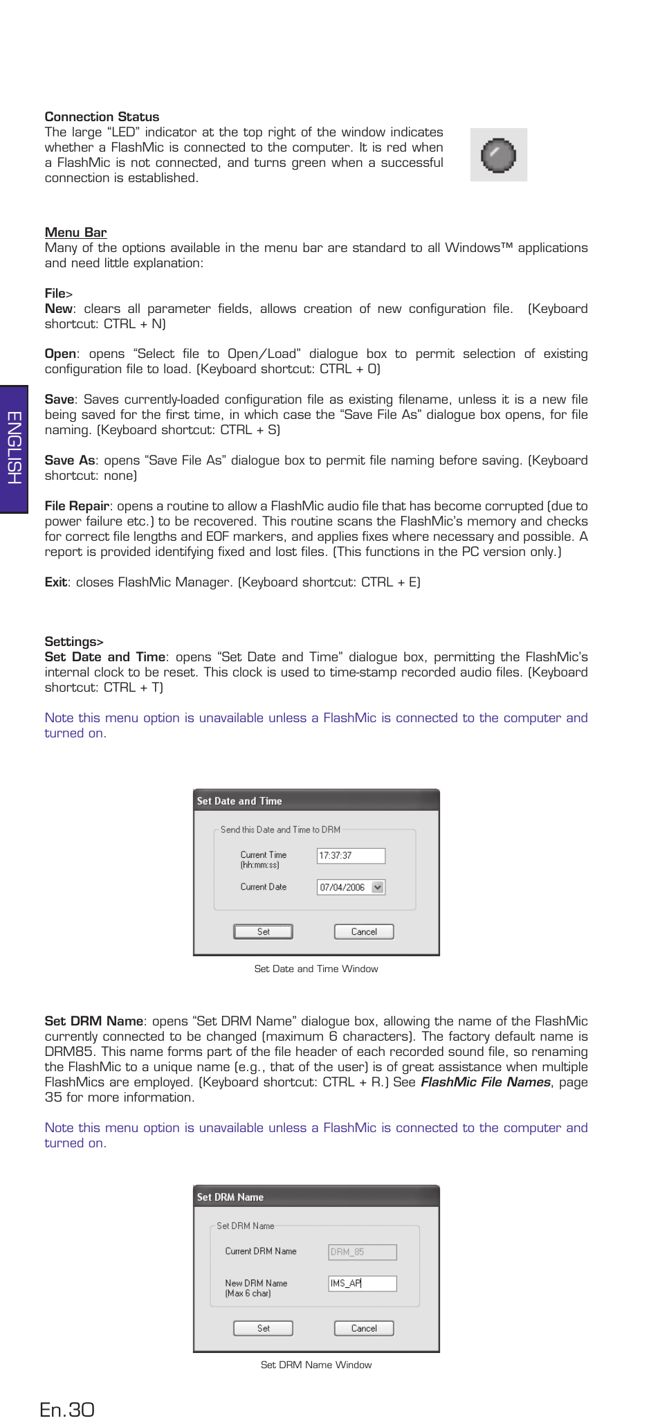 En.30, English | HHB comm DRM85 User Manual | Page 31 / 49