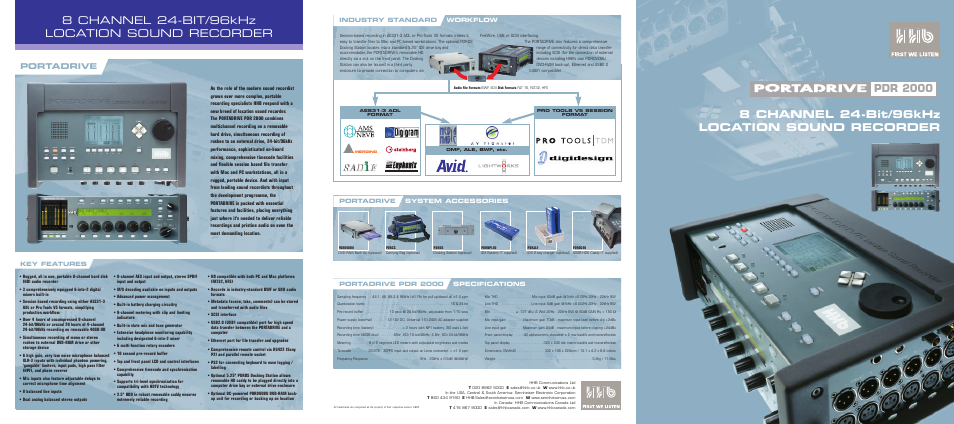 HHB comm Portadrive PDR 2000 User Manual | 2 pages