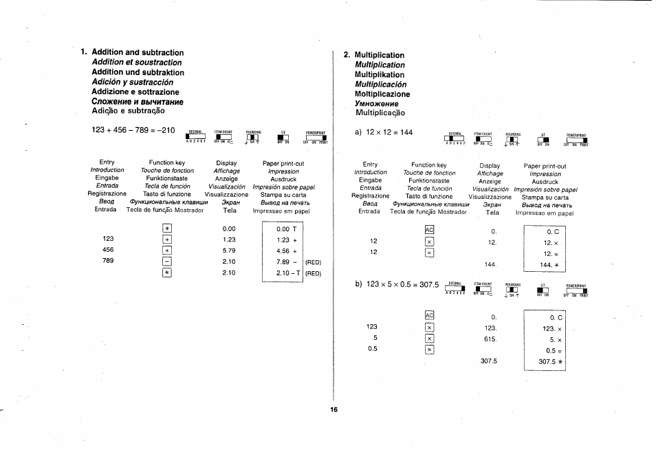 A) 12x12 = 144 | CITIZEN 355DPIII User Manual | Page 18 / 33