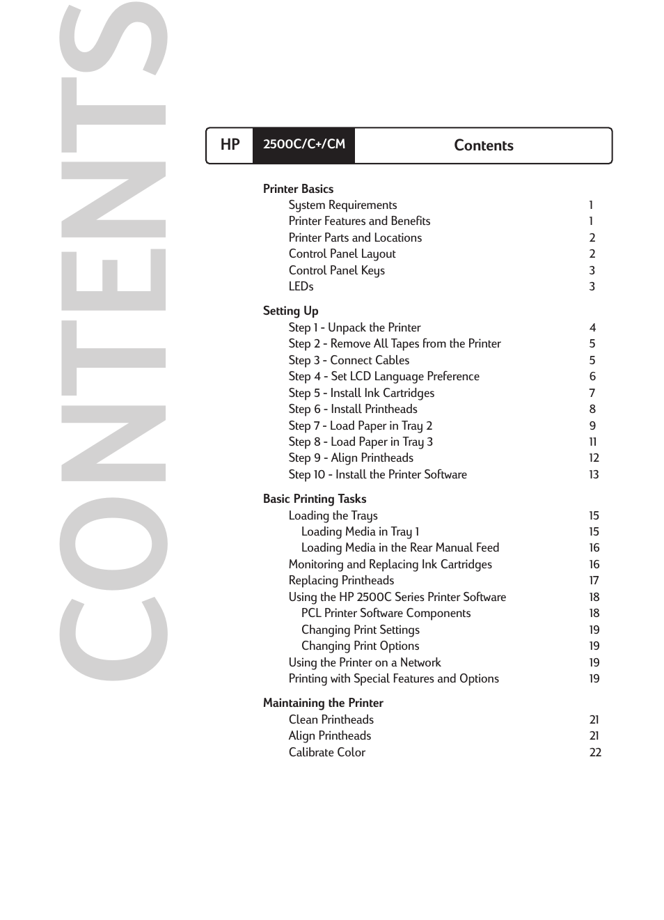 HP 2500CMHP User Manual | Page 3 / 66