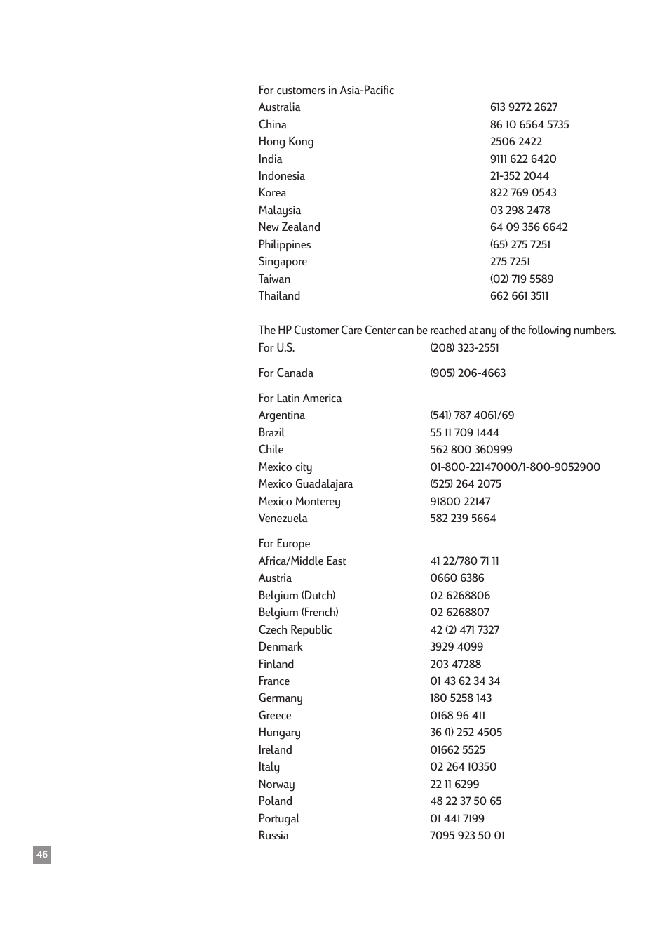 HP 2500CMHP User Manual | Page 50 / 66