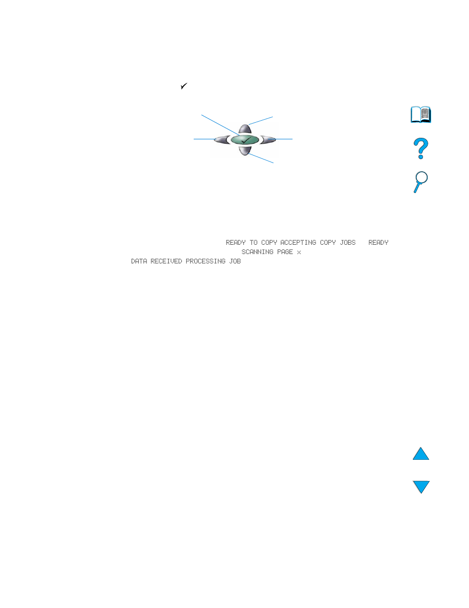 Navigation, Status bar, Navigation status bar | HP 4100 mfp User Manual | Page 37 / 164